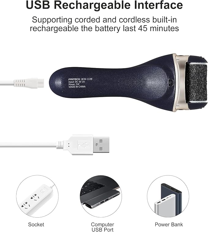 Electric Feet Callus Removers Rechargeable, Portable Electronic Foot File - Image 5