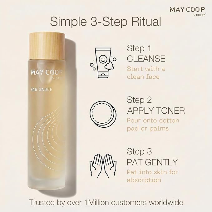 MAY COOP Raw Sauce Moisture Essence Toner | Korean Hydrating Face Toner - Image 5