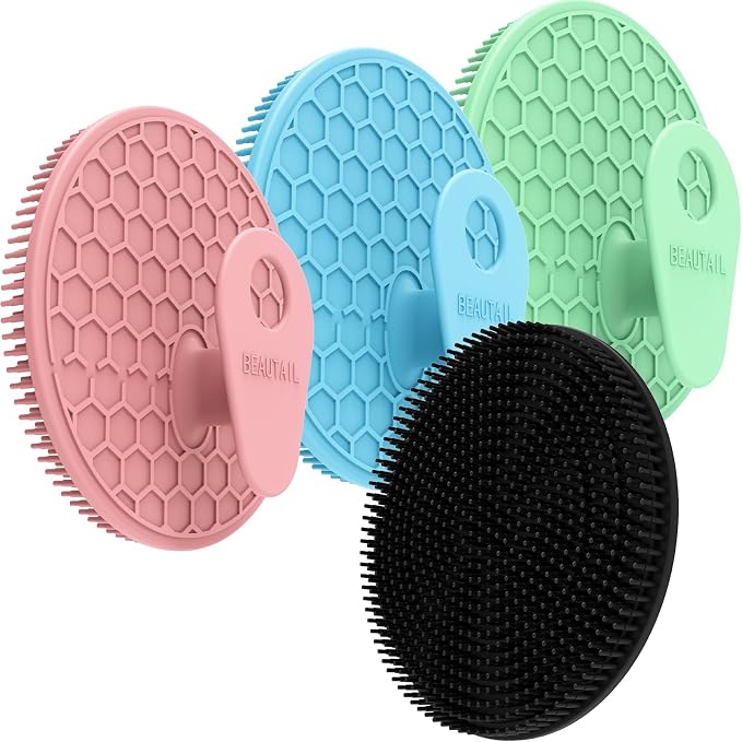 Silicone Body Scrubber 4 Pack, BEAUTAIL Shower Bath Scrubber, Gentle - Image 7