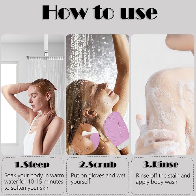 Ultra Thin Exfoliating Glove, Tanning mitt, Dead Skin Remover - Image 5