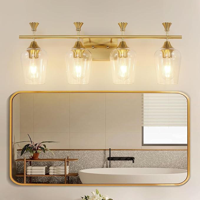 Bathroom Light Fixtures, Brushed Gold Vanity Lights - Image 9