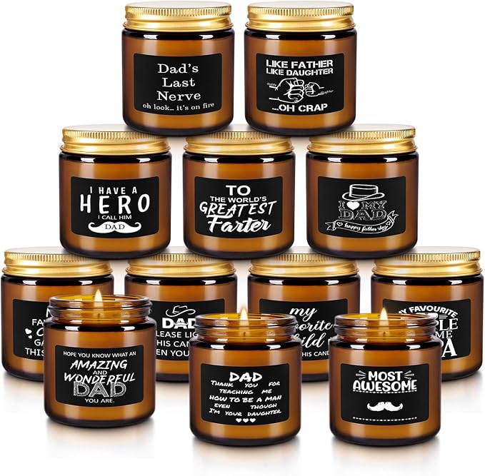 12-Pack Amber Jar Scented Candles, Natural Soy Wax and Premium Essential Oils. - Image 2