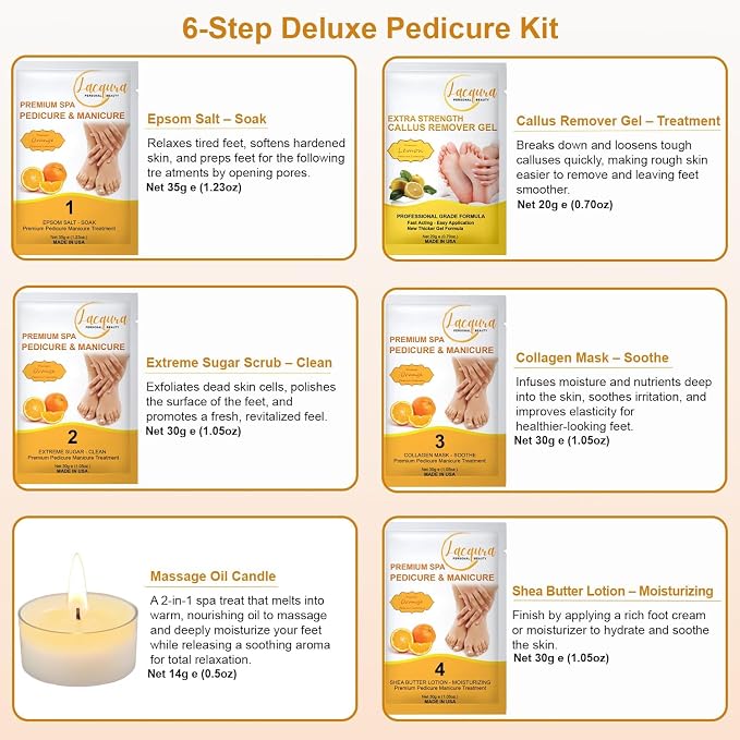 Deluxe 6 Step Pedicure Kit - Image 2