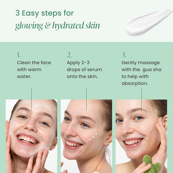 PLANTIFIQUE Massage Set: Jade Gua Sha & Korean Face Serum - Image 5