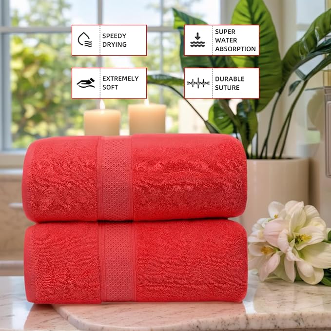 Fluffy Cotton Bath Towels Set650GSM, 2-Piece Set, Thickened and Enlarged - Image 3