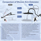 Hibbent 5-spray Filtered Rainfall Shower Head Combo, High Pressure 13'' - Image 7