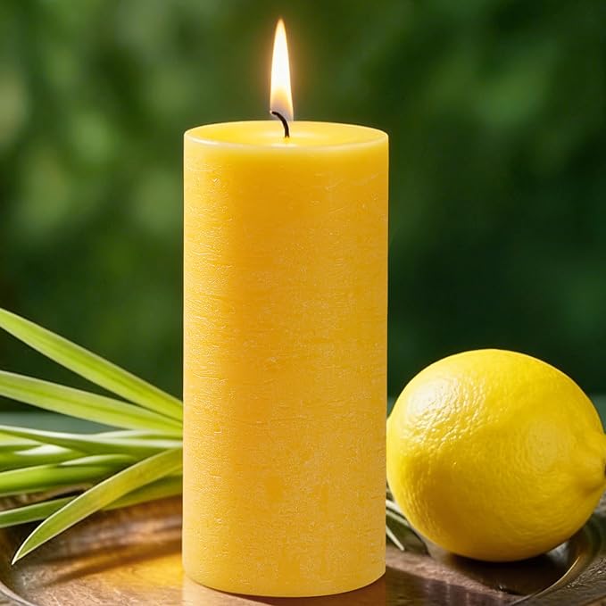 Citronella Candles Pillar, 2.8x6 Inch, 75 Hours Long Burn Time, Citronella by MOSROAD