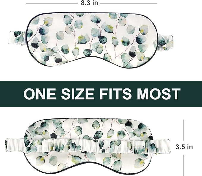 OLESILK 100% Natural Mulberry Silk Sleep Eye Mask Block Out Light, Fashion - Image 5