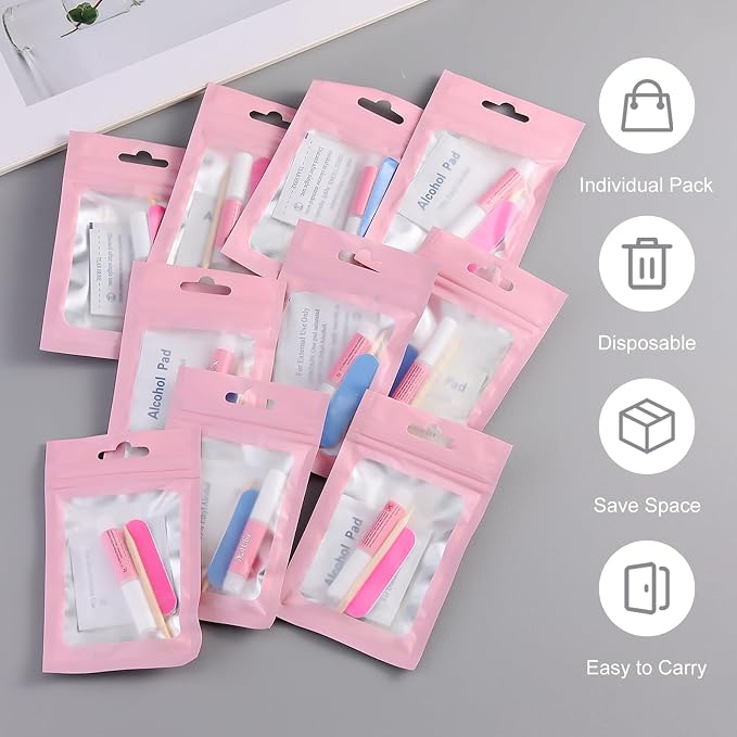 SUTOKAKA 20Pcs Press On Nail Tools Kit, Disposable 5-in-1 Nail Prep Application - Image 3