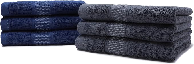 Cotton Hand Towels Set, 6-Piece Set, Super Absorbent Quick Drying, Bathroom - Image 5