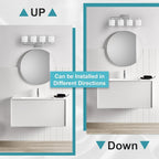 Bathroom Lights Over Mirror Brushed Nickel, Anti-Rust 4-Light Bathroom Vanity - Image 4