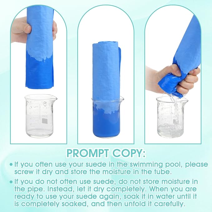 SmoothNovelty 2 Pack Swim Chamois Towel Water Absorbent Quick Dry Towel Shammy - Image 5