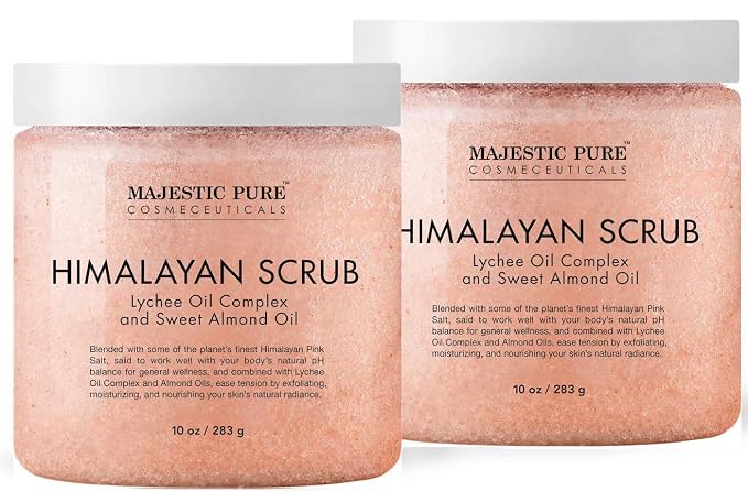 Majestic Pure Himalayan Salt Body Scrub by BeautyandPersonalCare
