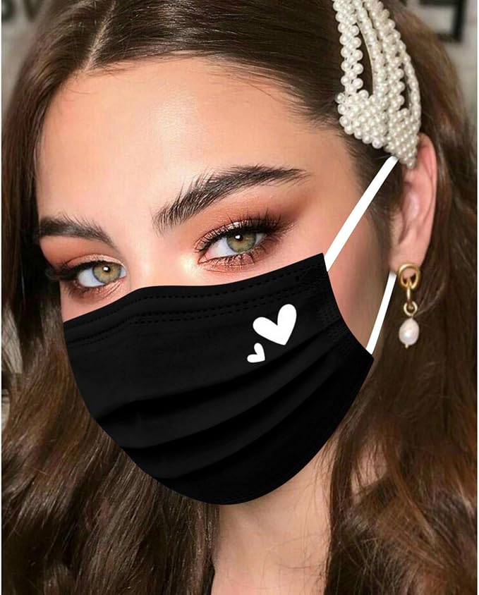 50pcs Cute Disposable Face Masks, 3-Ply Full Face Protection - Image 2