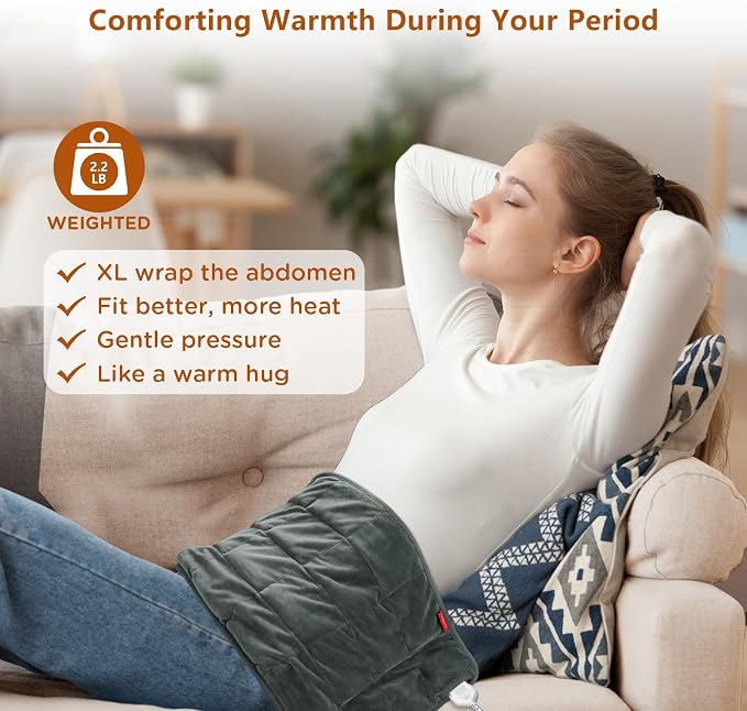 Comfytemp Weighted Heating Pad for Back & Period, FSA Eligible Electric Heat Pad - Image 2