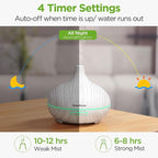 InnoGear Aromatherapy Diffuser & 10 Essential Oils Set, 400ml Diffuser - Image 4