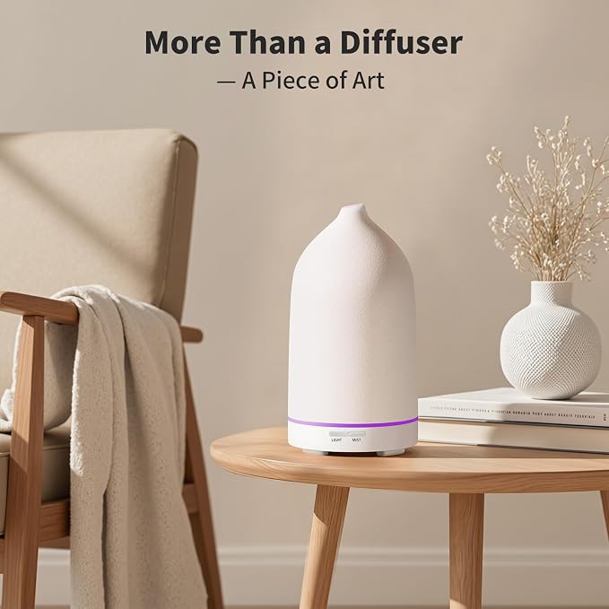 URPOWER 120ML Essential Oil Diffuser Ceramic Aromatherapy Diffuser - Image 5
