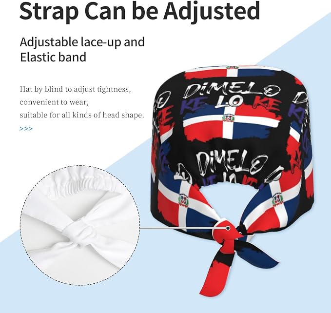 Adult Working Cap Adjustable Cleaning Work Sweatband Scrub Hat Tie Back Hats - Image 4