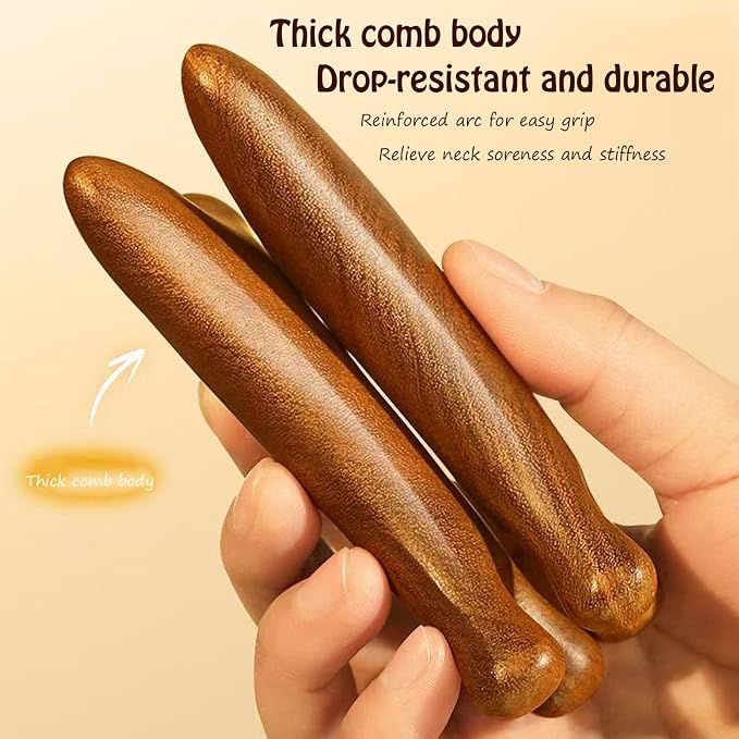 4-in-1 Natural Sandalwood Gua Sha Massage Tool - Image 6