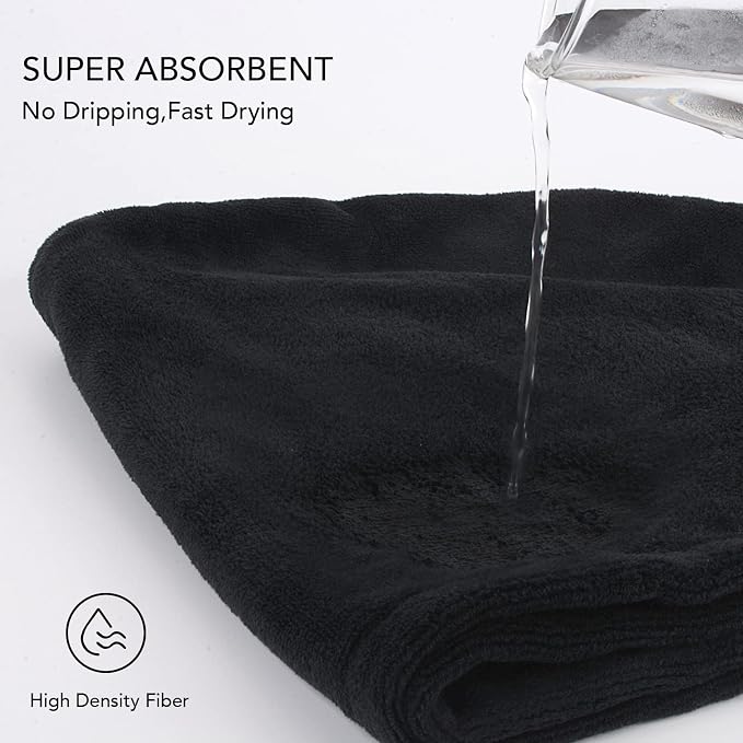 SINLAND Microfiber Hair Drying Cap Hair Towel Turban Twist - Image 3