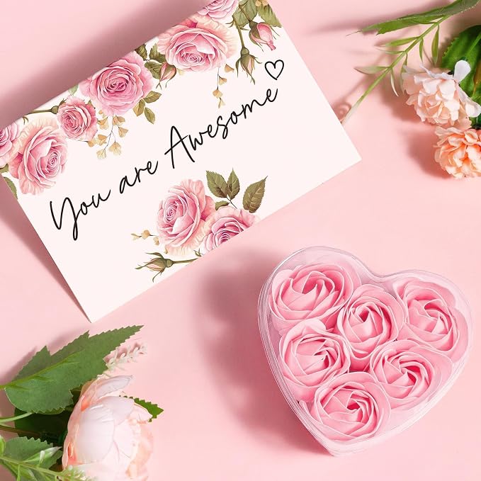 Birthday Gifts for Women Self Care Get Well Soon Gifts, Rose Relaxing Spa Gift - Image 9