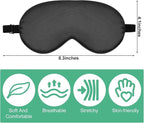 6 Pieces Natural Silk Sleep Mask Soft Eye Mask Adjustable Strap Blindfold - Image 2