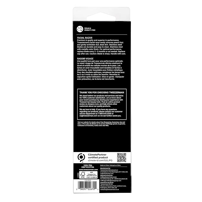 Tweezerman Exclusive Tea Rose Facial Razor - Image 9