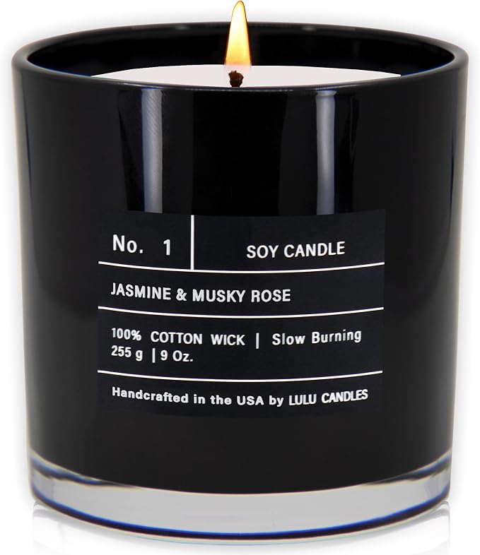 Lulu Candles | Jasmine & Musky Rose | Luxury Scented Soy Jar Candle | Hand by LULUCANDLES