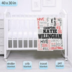 Custom Volleyball Blanket, Personalized Sport Throw - Image 3