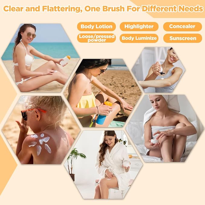 Self Tanner Brush for Face and Body, Kabuki Foundation Brush for Flawless Leg - Image 5