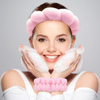 Zkptops Spa Headband for Washing Face Wristband Set Sponge Makeup Skincare - Image 2