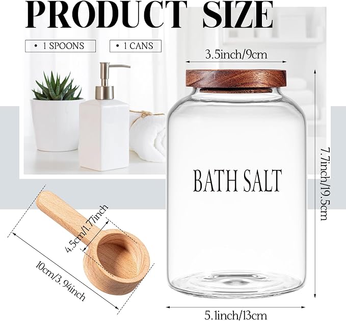 SiliFine 1 Sets 74 oz Large Bath Salt Container - Image 2