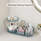 Rotating Makeup Organizer for Vanity, 2 Perfume Trays - Image 2