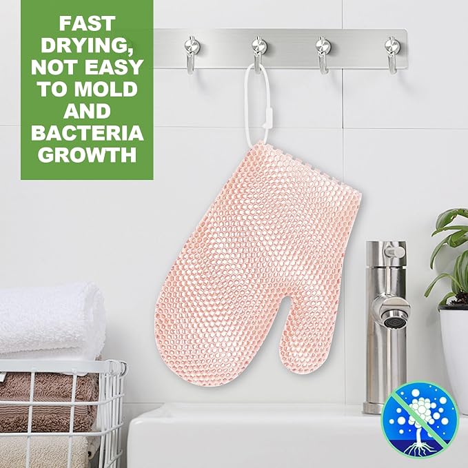 Exfoliating Glove Bath Mitt -Exfoliating Gloves - Image 7