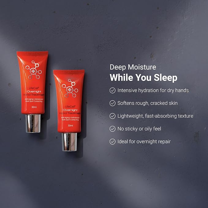 LifeCell Retinol + Vitamin C Overnight Hand Treatment – Anti-Aging Hand Cream - Image 5