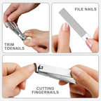 3-Piece Nail Clipper Set, Stainless Steel Fingernail & Toenail Clippers - Image 4