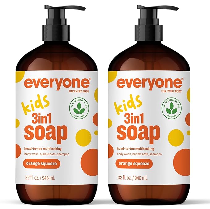 Everyone 3-in-1 Kids Soap, Body Wash, Bubble Bath, 32 Ounce, made by Everyone