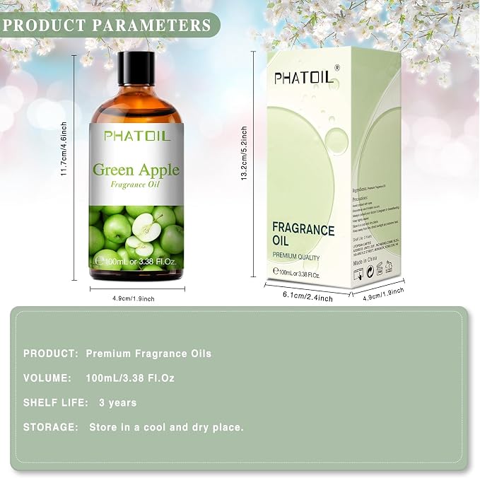 PHATOIL 3.38FL.OZ Green Apple Fragrance Oils - Image 6