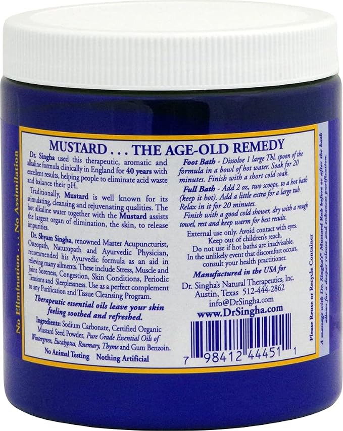 Dr. Singha's Mustard Bath, Therapeutic Bath Salts - Image 8