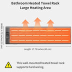 Verida Towel Warmer Rack, Support Hardwired and Plug-in, Wall-Mounted Electric - Image 7