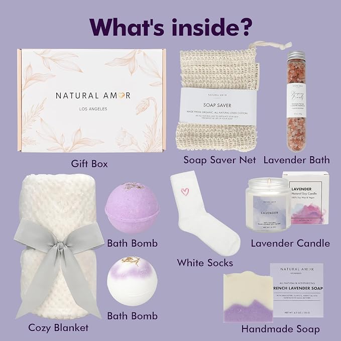Natural Amor Lavender Blanket Spa Gift - Image 2