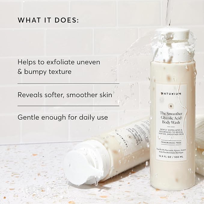 Naturium The Smoother Glycolic Acid Exfoliating Body Wash, Soft & Smoothing - Image 4