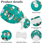 Ethnic Aztec Pattern Adjustable Scrub Cap Hat - Image 4