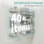 Veken Shower Caddy 6-Pack, Family Choice Award Winner, Large Wall Mounted - Image 8
