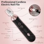 Professional Manicure Pedicure Kit, Cordless Electric Nail File Set, - Image 8