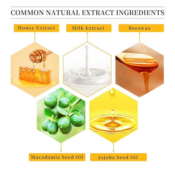 4 Piece Honey Milk Lip Mask Lip Balm Lip Scrub Lip Oil Lip Care Kit, - Image 5