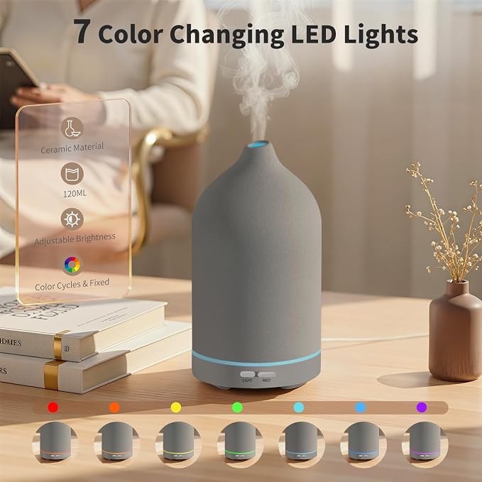 URPOWER 120ML Essential Oil Diffuser Aromatherapy Diffuser Oil Machine - Image 3