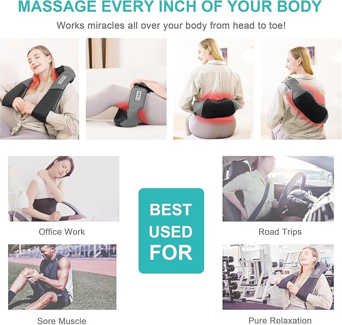 Medcursor Neck Massager, 2026 Upgraded, Portable Electric Shiatsu Back Massage - Image 5