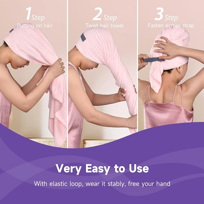 Umisleep Extra Large Microfiber Hair Towel - Image 2