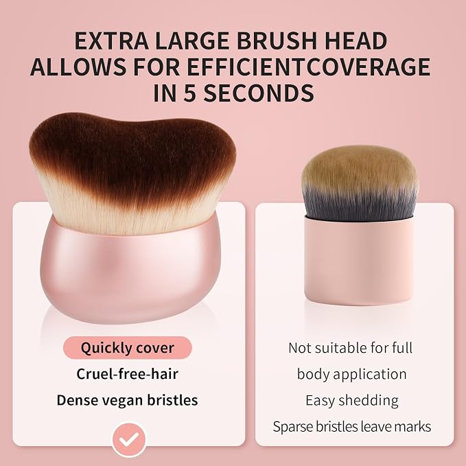 docolor Self Tanner Brush 75mm Large Body Makeup Brush Soft synthetic hair - Image 3